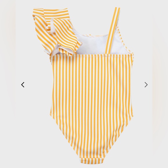 Habitual Girl's Rumba Glow Striped One-Piece Swimsuit, Orange - Size 2 - Picture 14 of 15